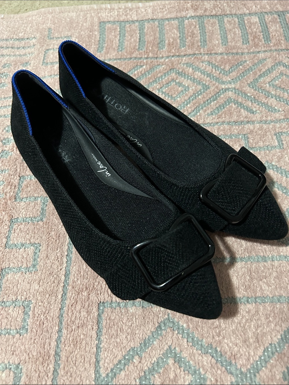 Rothys Pointed Toe Buckle Flats-9